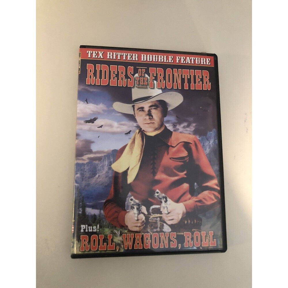 Tex Ritter Double Feature: Riders of the Frontier (1939) / Roll, Wagons, R (DVD)